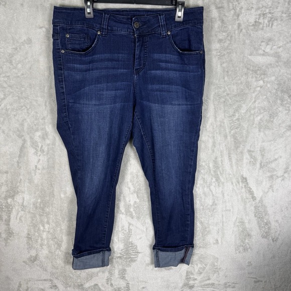 Jag Jeans Womens 16W Skinny Ankle Dark Wash Blue Cuffed - Picture 1 of 16